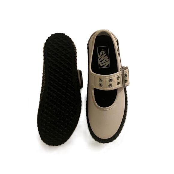 Vans Mary Jane Creepers Black and White Buckle Shoes, Size 6 - Picture 6 of 7